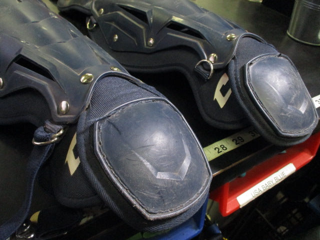 Load image into Gallery viewer, Used Champro Optimus MVP+ Intermediate Shin Guards in Navy

