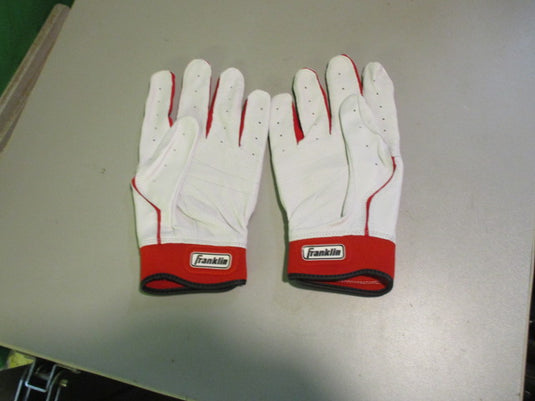 Franklin Red/White Adult Large Batting Gloves