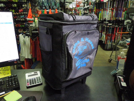 Used Coleman Wheeled Cooler with Stoarge Pockets