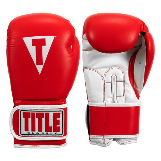 Load image into Gallery viewer, NEW Title Classic Pro Style Training Gloves 3.0 - 8oz Red/White
