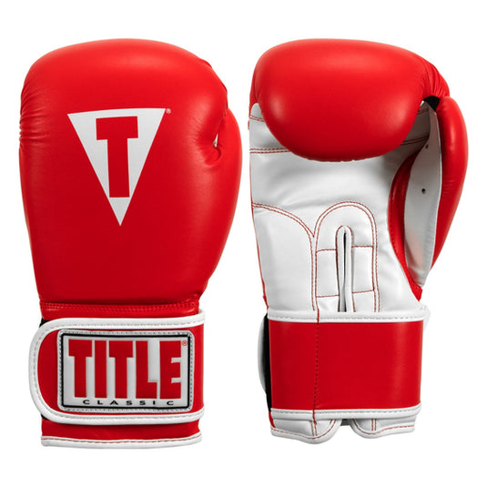 NEW Title Classic Pro Style Training Gloves 3.0 - 8oz Red/White