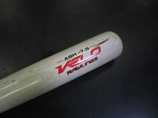 Used Rawlings Velo Youth Ash 7.5 Wood Baseball Bat 31 in 23.5 oz