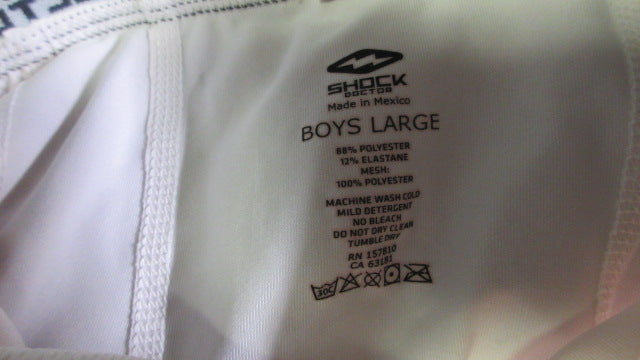 Load image into Gallery viewer, Used Shock Doctor Compression Shorts Cup Pocket Youth Large - White
