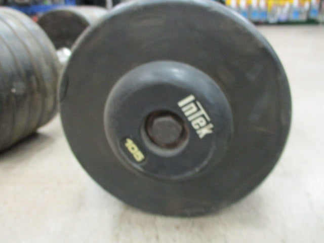 Load image into Gallery viewer, Used Intek 105 LB Rubber Dumbbell - PAIR
