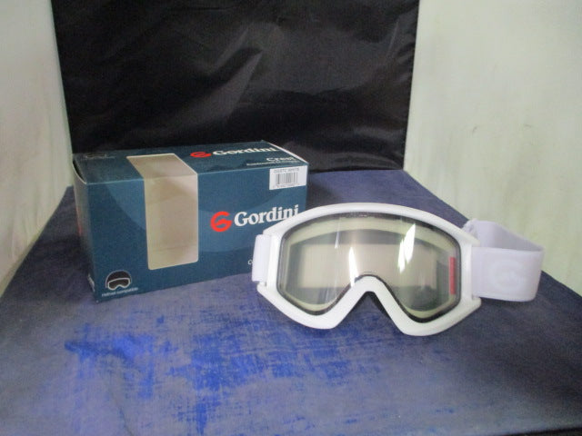 Load image into Gallery viewer, New Gordini Crest Adult Snow Goggles - White / Clear
