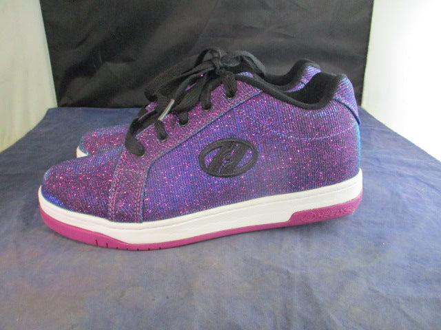 Load image into Gallery viewer, Used Heelys Purple Blue Glitter Shoes Youth Size 6
