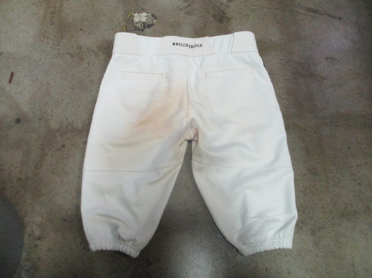 Used Bruce Bolt Baseball Shorts in White and Maroon Size Small