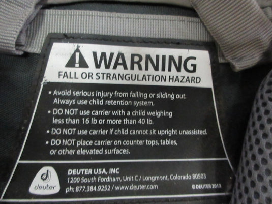 Used Deuter Kid Comfort Air up to 40lb Baby Backpack