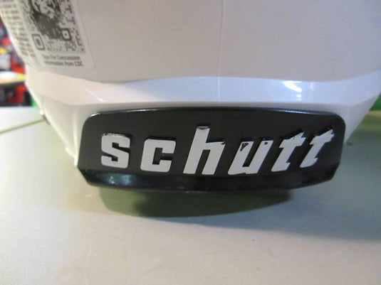 Used Schutt Vengeance A3 White Youth Medium Football Helmet (No Jawpads)