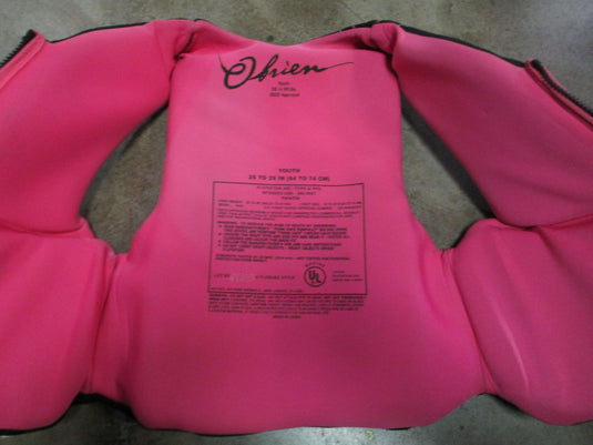 Used OBrien Life vest in Pink Size Youth 50 - 90 lbs USCG Cert