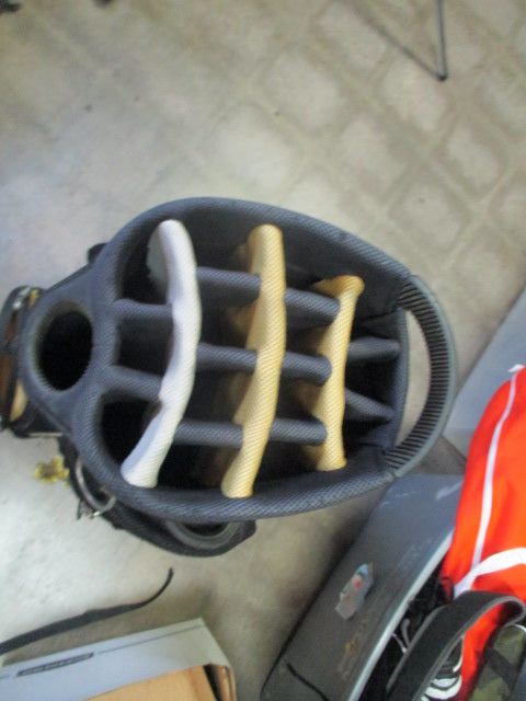 Used Titleist Cart Bag Gold and Black Golf Bag