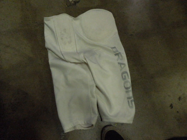 Load image into Gallery viewer, Used Dragons Team Branded 7 Pad Football Pants in White Size Small
