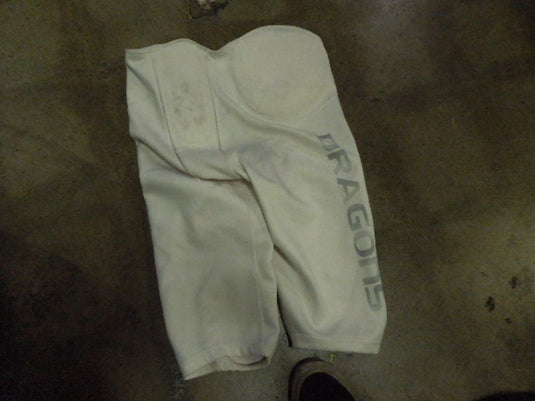 Used Dragons Team Branded 7 Pad Football Pants in White Size Small