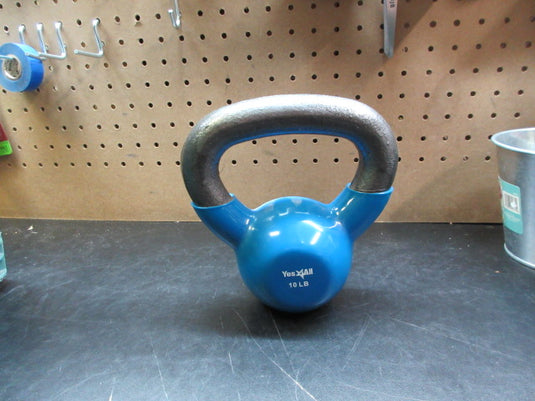 Used Yes4All Vinyl Coated 10lb Kettlebell