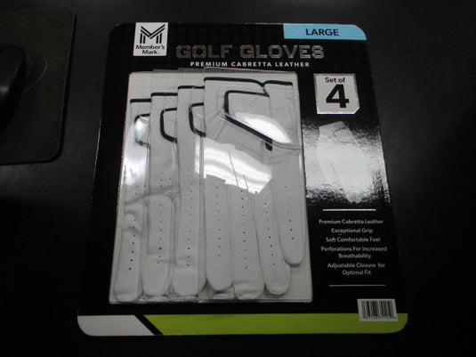 Member's Mark Premium Cabretta Leather Golf Gloves Pack Of 4 - LH Size Large