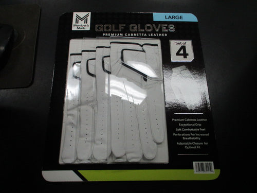 Member's Mark Premium Cabretta Leather Golf Gloves Pack Of 4 - LH Size Large