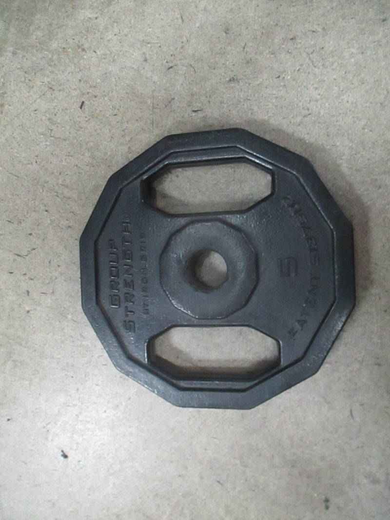 Load image into Gallery viewer, Used Group Strength Rubber Hex 5LB Standard Weight Plate
