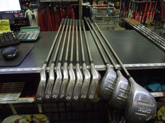 Used Dunlop DPW Oversized Ladies 11pc Club Set 4-9i, S-Pw, 3-5h and Driver