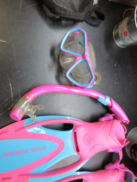 Used U.S Divers Manta Kids Snorkel Set - Size Small/Medium (1-3)