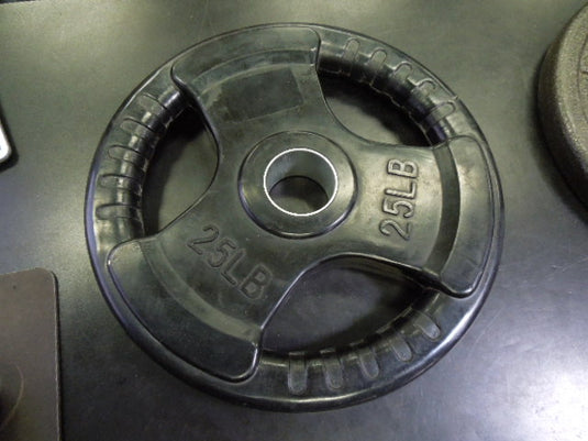 Used 25 lb Rubber Olympic Weight Plate