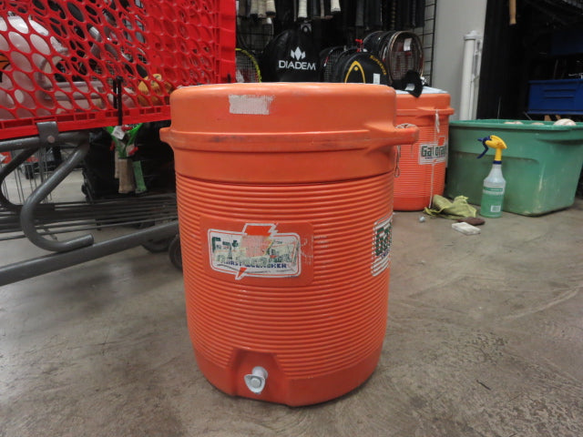 Load image into Gallery viewer, Vintage Gatorade Rubbermaid Orange Water Jug 10 Gallon Large Cooler With Spout
