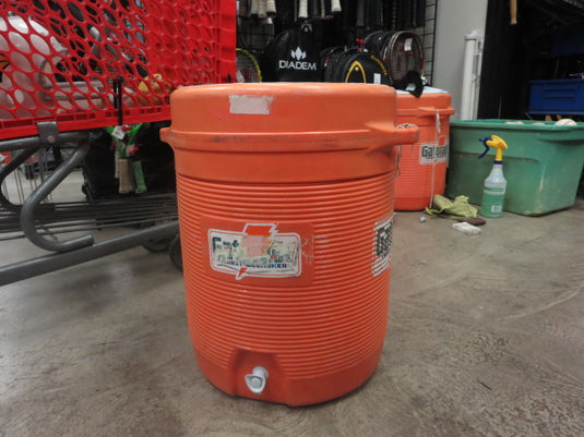 Vintage Gatorade Rubbermaid Orange Water Jug 10 Gallon Large Cooler With Spout