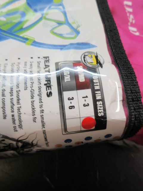 Used U.S Divers Manta Kids Snorkel Set - Size Small/Medium (1-3)