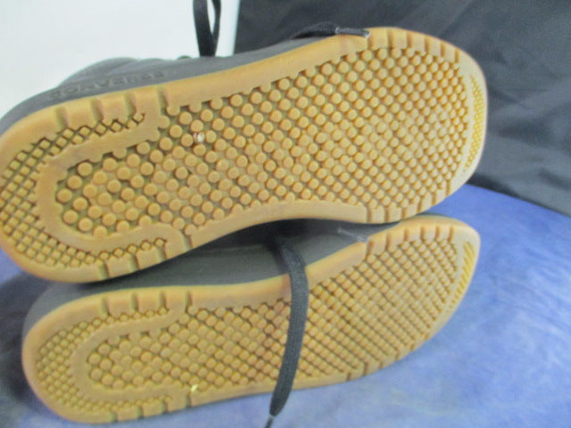 Load image into Gallery viewer, Used Converse Mid Top Faux Leather Sneakers Size 3.5
