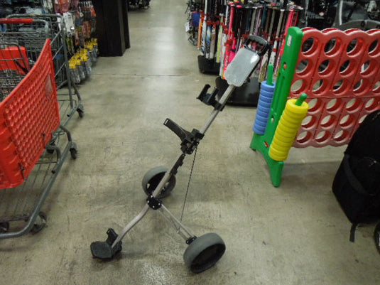 Used Up Right Push Golf Bag Rolling Caddy No Straps