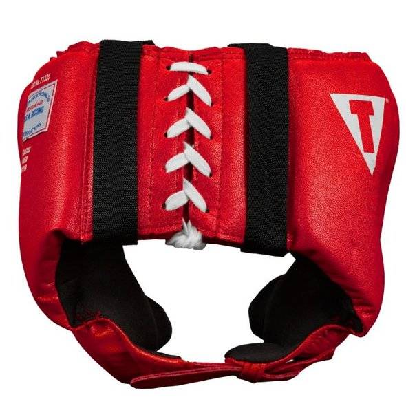Load image into Gallery viewer, New Title Classic USA Boxing Competition Headgear w/ Cheek Small Red
