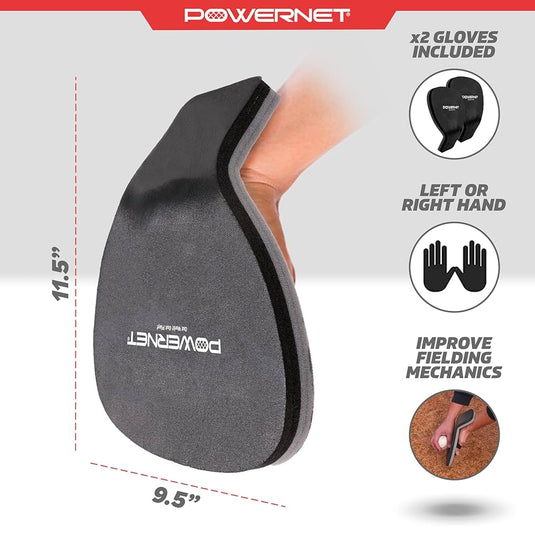 New PowerNet Fielder Pro Training Glove - 1 QTY