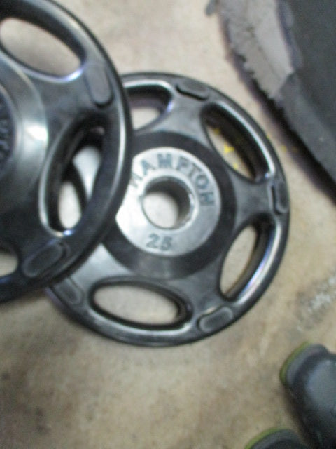 Load image into Gallery viewer, Used Hampton 25LB Olympic Rubber Weight Plate - SET
