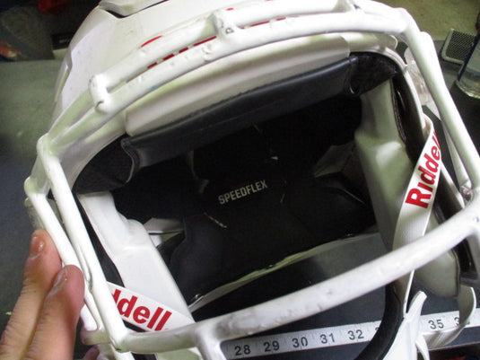 Used Riddell Speedflex White Football Helmet Size Youth Medium