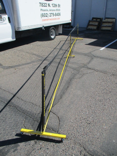 Used Portable Pickleball Net with Wheels, Two Length Nets 11 ft and 22 ft
