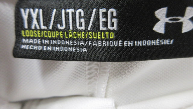 Load image into Gallery viewer, Used UnderArmour White  Open Bottom Baseball Pants  Size Youth XL
