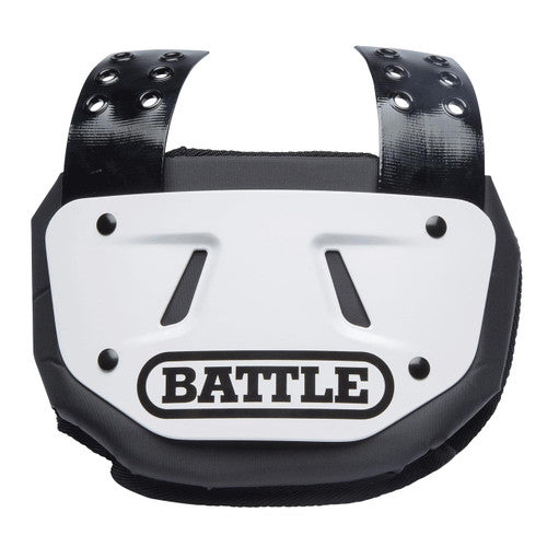 New Battle White Football Back Plate - Adult