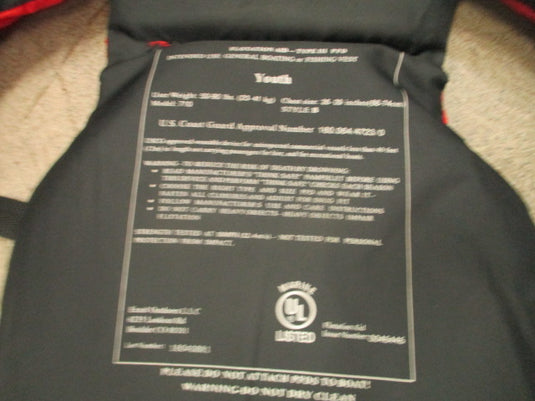 Used X2 Youth Red Life Vest - 50-90lbs