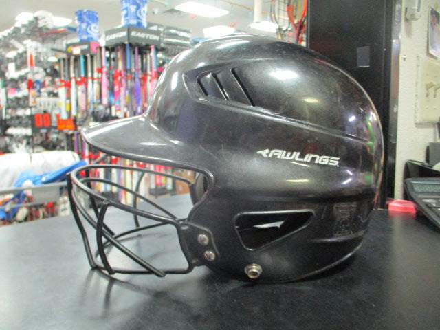 Load image into Gallery viewer, Used Rawlings Batting Helmet In Black With Face Mask Size 6 1/2 - 7 1/2
