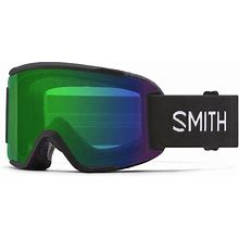 New Smith Squad S Black/Chromapop Everyday Green Ski Goggle - Size Small