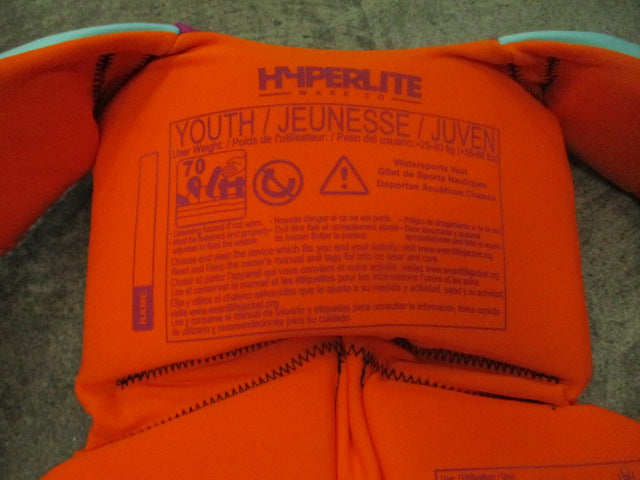 Load image into Gallery viewer, Used Hyperlite Neoprene Youth Life Jacket Size 55-88lbs
