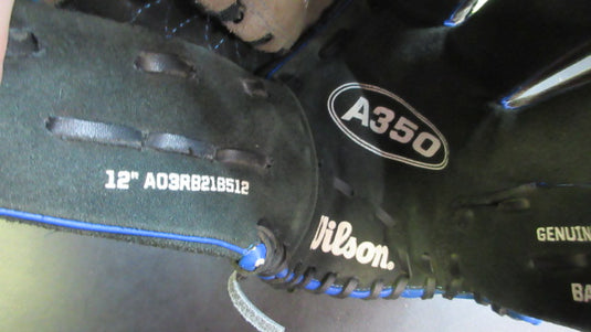 Used Wilson A350 Glove 12" - Brown/ Blue - RHT