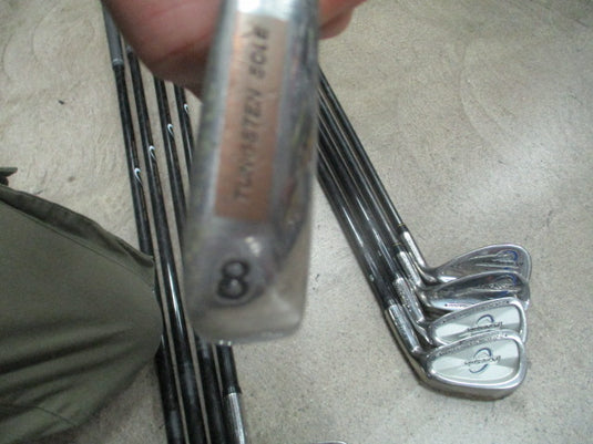 Used Pure Spin Diamond Face Tungsten Sole Iron Set 4-10,LW,SW - RH