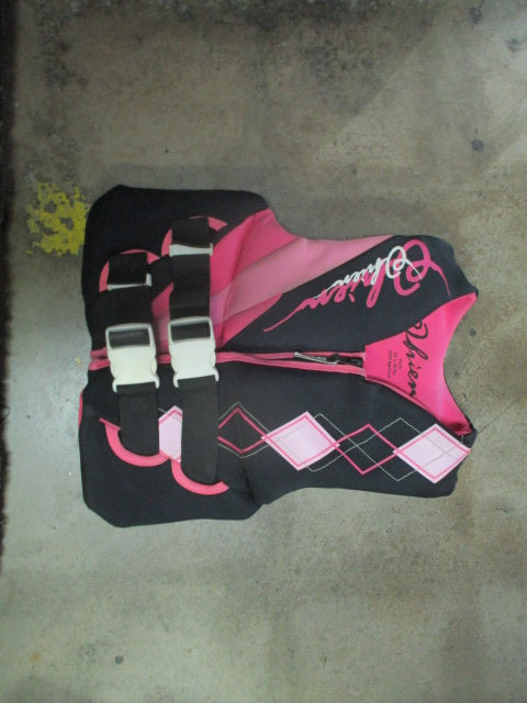 Load image into Gallery viewer, Used OBrien Life vest in Pink Size Youth 50 - 90 lbs USCG Cert
