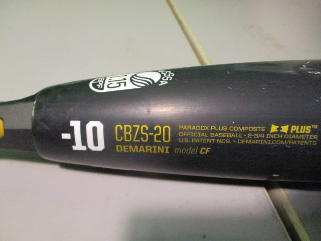 Load image into Gallery viewer, Used Demarini CF Zen (-10) 30&quot; USSSA Baseball Bat
