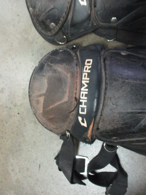 Used Champro Catcher Shin Guards - Youth - Starting To Peel