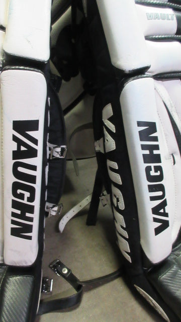 Used Vaughn Vault 36'' Hockey Goalie Shin Pads - White