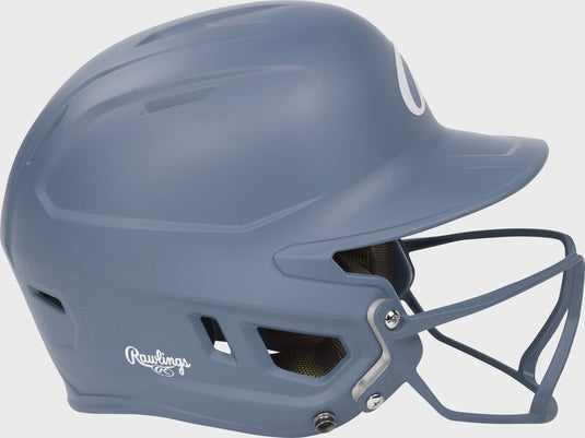 New Rawlings Mach Hi-Viz Carolina Blue Softball Helmet - Size Senior
