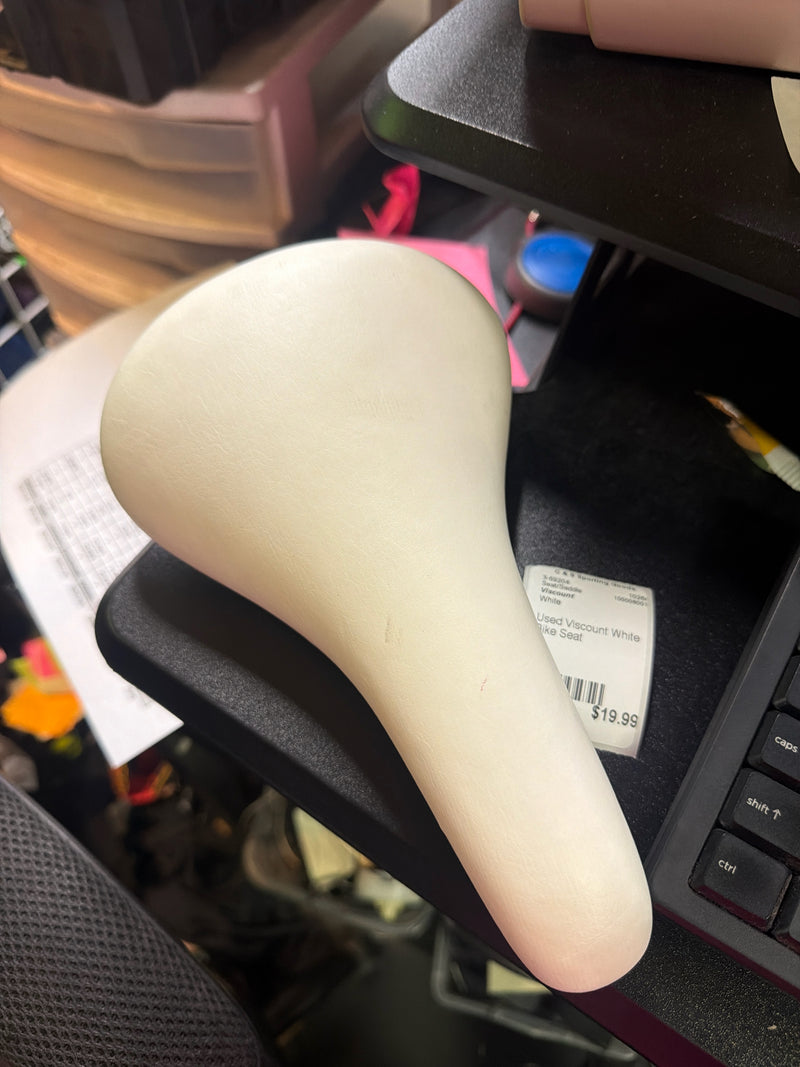 Load image into Gallery viewer, Used Viscount White Bike Seat

