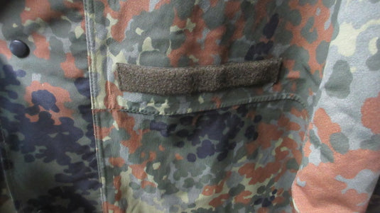Used German Flecktarn Camo Parka Jacket Adult Size XL Extra Long - peeling liner