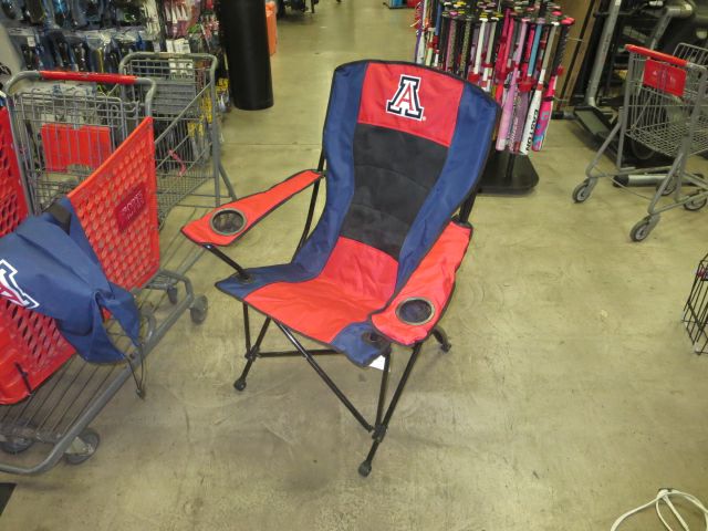 Load image into Gallery viewer, Used Logo Design Oversized High Back Fold Out Tailgaiting Chair Wildcat Branded

